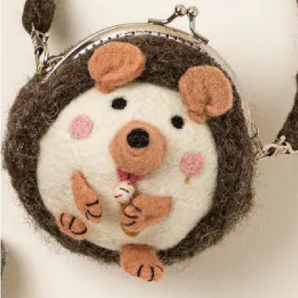 Cute hedgehog Felt Coin Purse